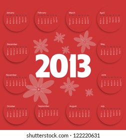 Year 2013 calendar