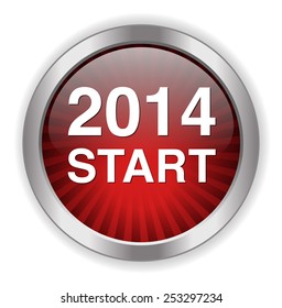 year 2014 button