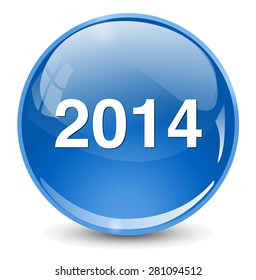 year 2014 button