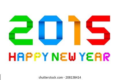 year 2015 colorful