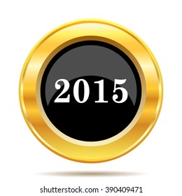 Year 2015 icon. Internet button on white background. EPS10 vector.
