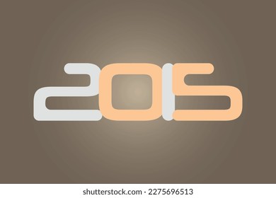 Year 2015 numeric typography text vector design on gradient color background. 2015 historical calendar year logo template design. 