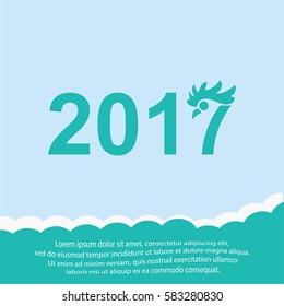 Year 2017  icon. Vector design.