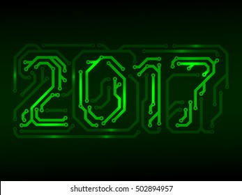Year 2017 made from PCB numbers