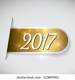 Year 2017 on golden label