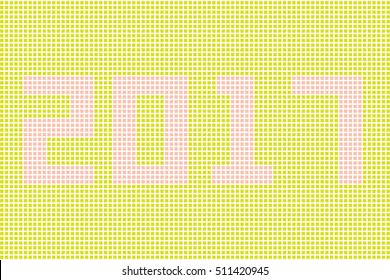 Year 2017 pixel graphic