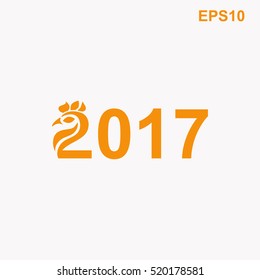 Year 2017 vector icon