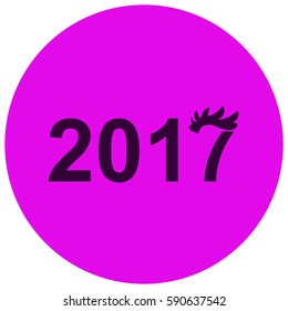 Year 2017 vector  icon