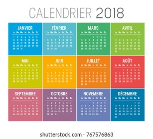 french photo cd style 2018 desktop calendar