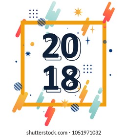 year of 2018 modern and fun