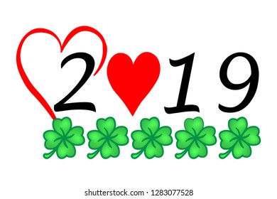 Year 2019 with Luck and Heart