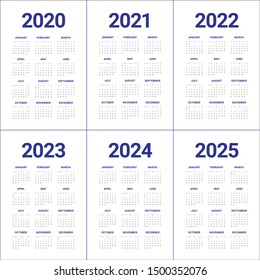 Year 2020 2021 2022 2023 2024 Stock Vector (Royalty Free) 1500352076 ...