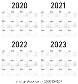 Neisd 2022 2023 Calendar Year 2020 2021 2022 2023 Calendar Stock Vector (Royalty Free) 1500354107