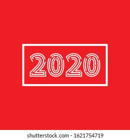 year 2020 illustration vector art