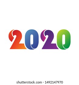 Year 2020 Lettering DesignVector 5