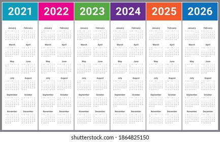 Année 2021 2022 2023 2024 2025 : image vectorielle de stock (libre de