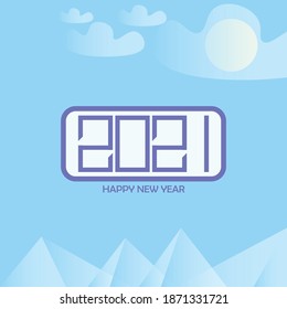 Year 2021 in cold weather.