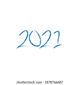 Vector de diseño manual de año 2021