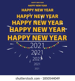 year 2021, new year    -  vector