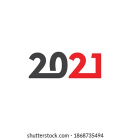 Year 2021 number illustration vector