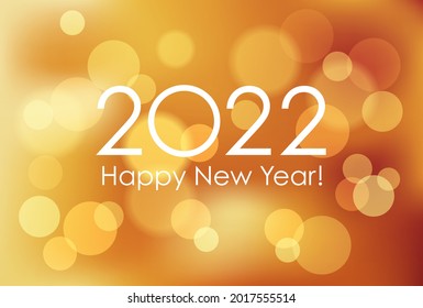 The Year 2022 New Year’s Card Template With Abstract Background, Vector Illustration. 