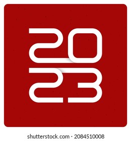 Year 2023 logo with shadow effect. Vector illustration.