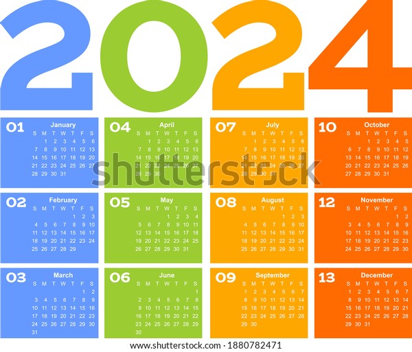 Year 2024 One Page Month 600w 1880782471 