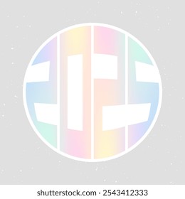 Year 2025 in round shape. Vector illustration