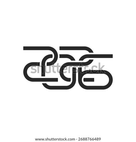 Year 2026 with black and white background. Vector illustration