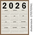 Year 2026 Calendar Template for Planning and Organization