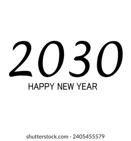 YEAR 2030.HAPPY NEW YEAR LOGO