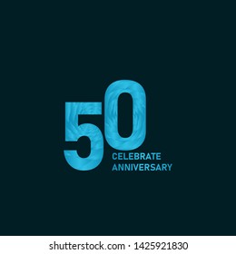 Year Anniversary Aqua Color Vector Template Design Illustration
