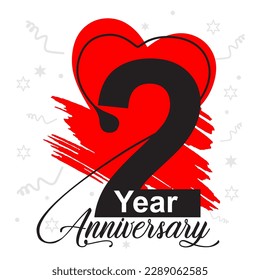 year anniversary celebration card. Vector illustration