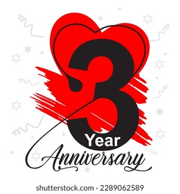 year anniversary celebration card. Vector illustration