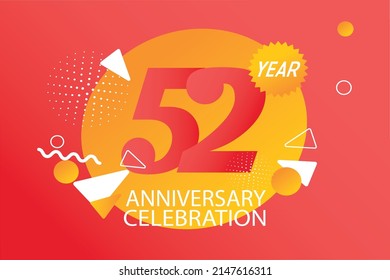  year anniversary celebration logotype. anniversary logo with orange and white color isolated on black background, vector design for celebration, invitation card, and greeting card - Vector