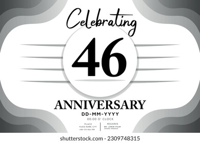  year anniversary flat black color logotype style with hand lettering on white background
