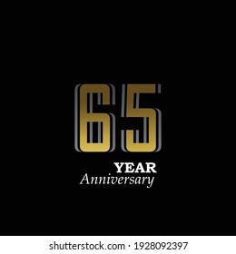 Year Anniversary Logo Vector Template Design Illustration gold elegant