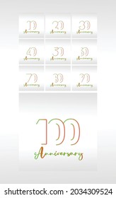 Ilustración de diseño de plantillas de vectores elegantes para el año de aniversario