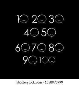 Year Anniversary Set Vector Template Design Illustration