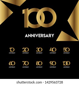 Year Anniversary Simple Vector Template Design Illustration