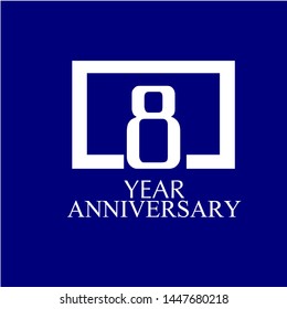  Year Anniversary Square Vector Template Design Illustration