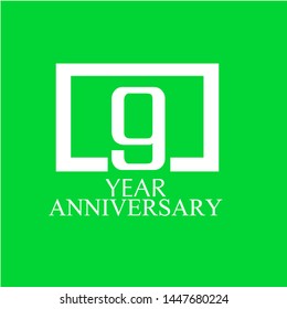  Year Anniversary Square Vector Template Design Illustration