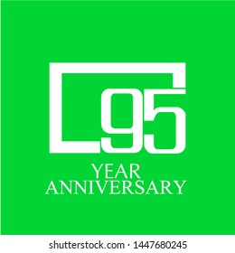  Year Anniversary Square Vector Template Design Illustration