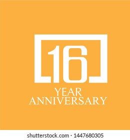  Year Anniversary Square Vector Template Design Illustration