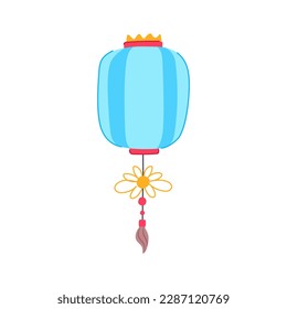 year asian lantern cartoon. festival element, red light year asian lantern sign. isolated symbol vector illustration