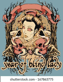 Year of blind lady