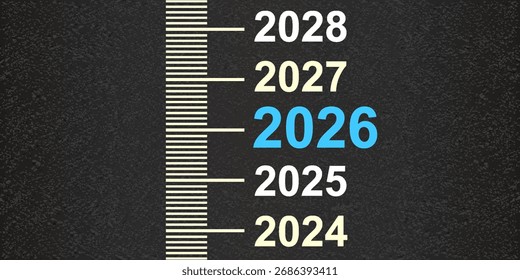 Escala de cambio de año, Nuevo año 2026, cronología