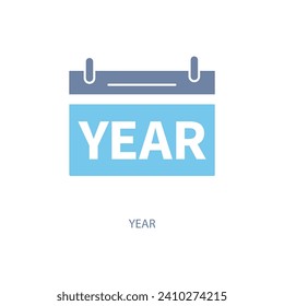 year concept line icon. Simple element illustration. year concept outline symbol design.