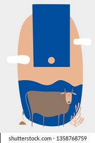 Year of the cow vector