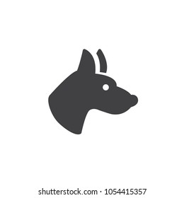 Year of dog icon vector, filled flat sign, solid pictogram isolated on white. Astrology symbol, logo illustration